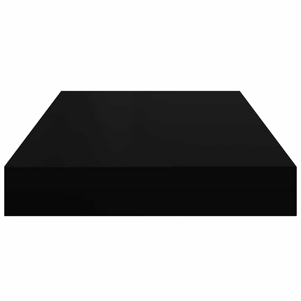 Flytende vegghyller 4 stk svart 40x23,5x3,8 cm MDF