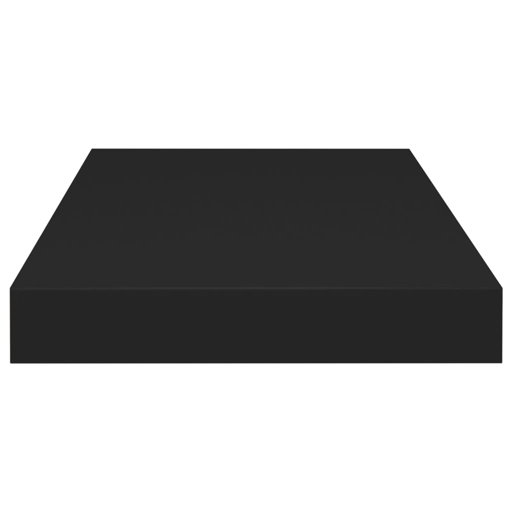 Flytende vegghyller 2 stk svart 50x23,5x3,8 cm MDF