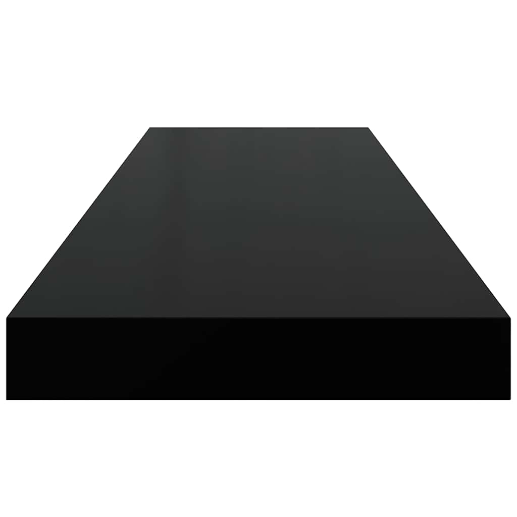 Flytende vegghyller 4 stk svart 80x23,5x3,8 cm MDF