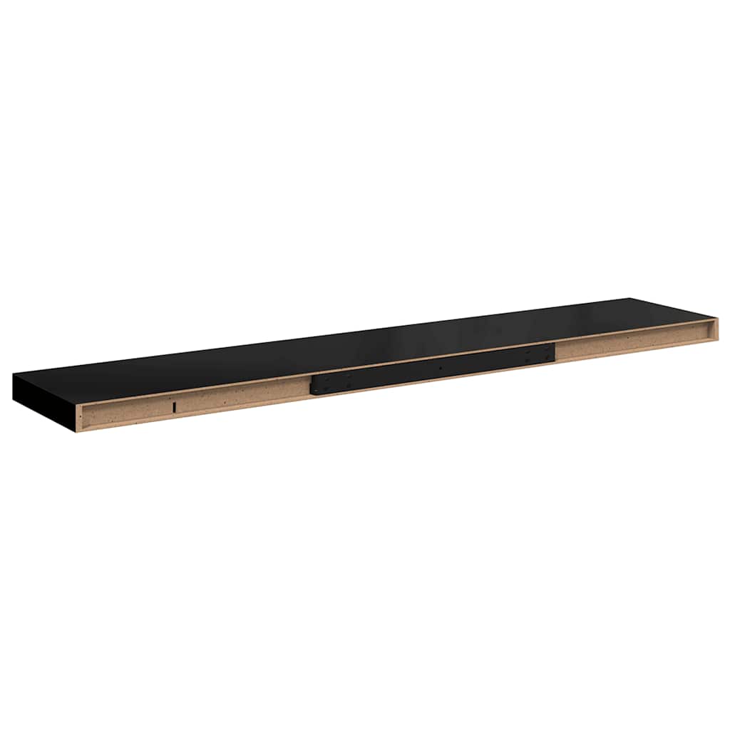 Flytende vegghylle svart 120x23,5x3,8 cm MDF vidaXL