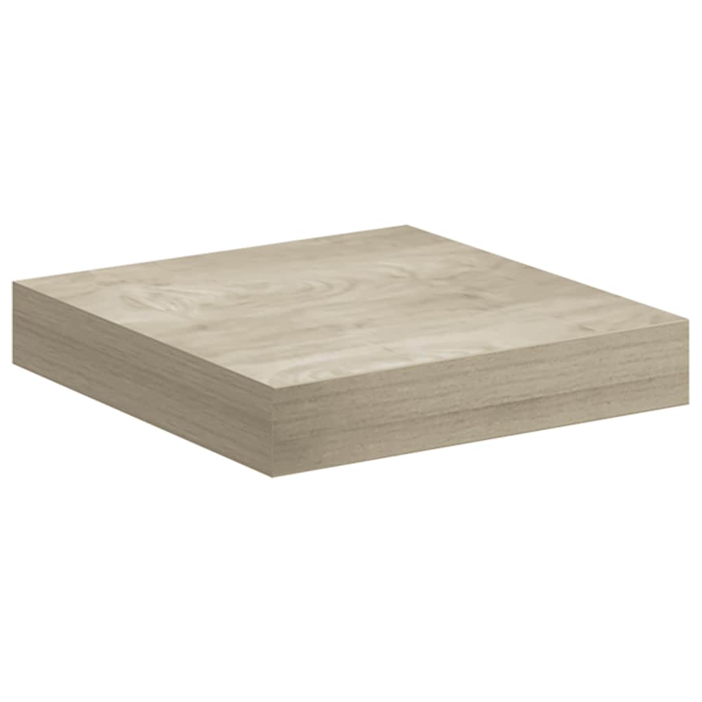 Flytende vegghyller 4 stk eik 23x23,5x3,8 cm MDF