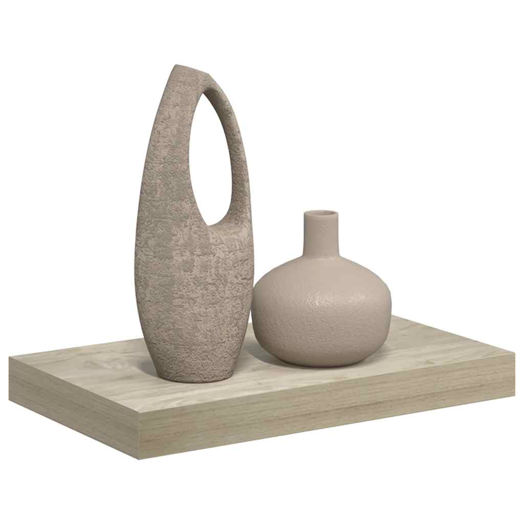 Flytende vegghylle eik 40x23x3,8 cm MDF