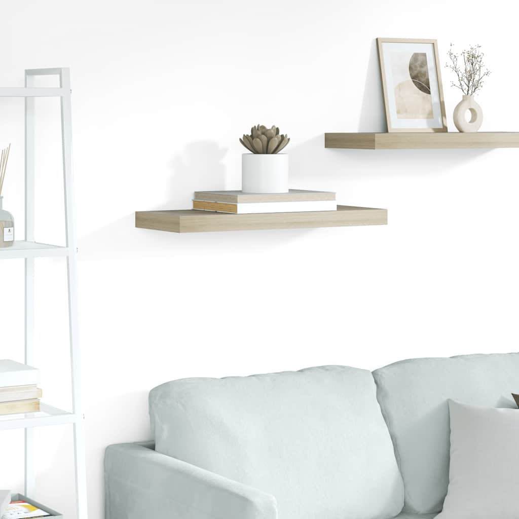 Flytende vegghylle eik 60x23,5x3,8 cm MDF vidaXL