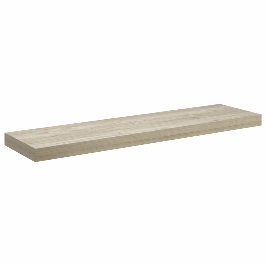 Flytende vegghyller 2 stk eik 90x23,5x3,8 cm MDF vidaXL