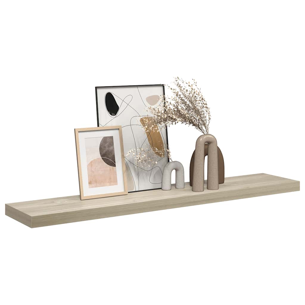 Flytende vegghylle eik 120x23,5x3,8 cm MDF