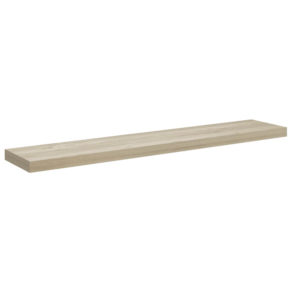 Flytende vegghyller 2 stk eik 120x23,5x3,8 cm MDF vidaXL