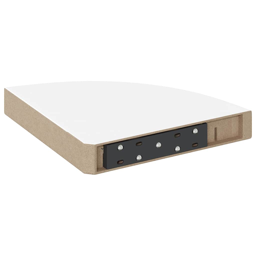 Flytende hjørnehyller 4 stk høyglans hvit 25x25x3,8 cm MDF vidaXL