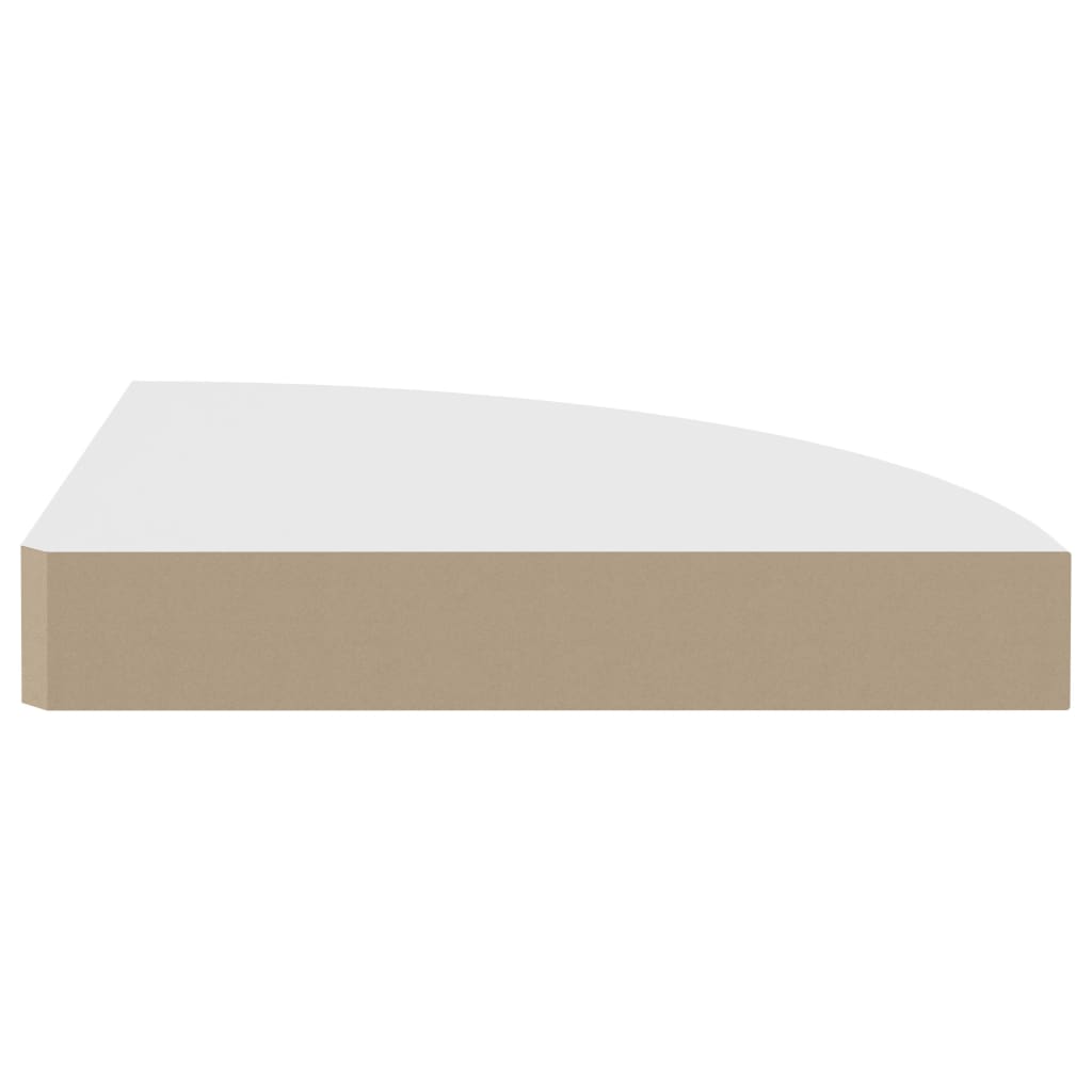 Flytende vegghyller 2 stk hvit 25x25x3,8 cm MDF