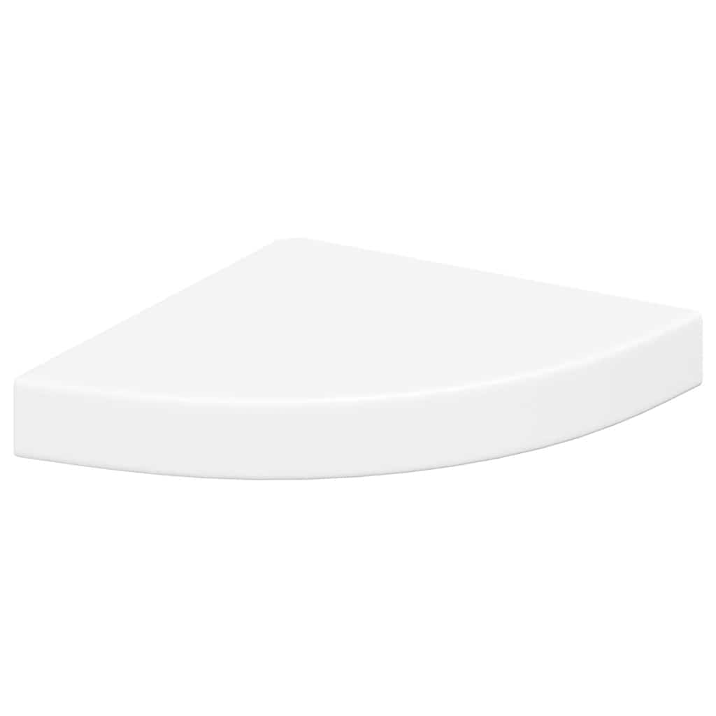 Flytende vegghyller 4 stk hvit 25x25x3,8 cm MDF