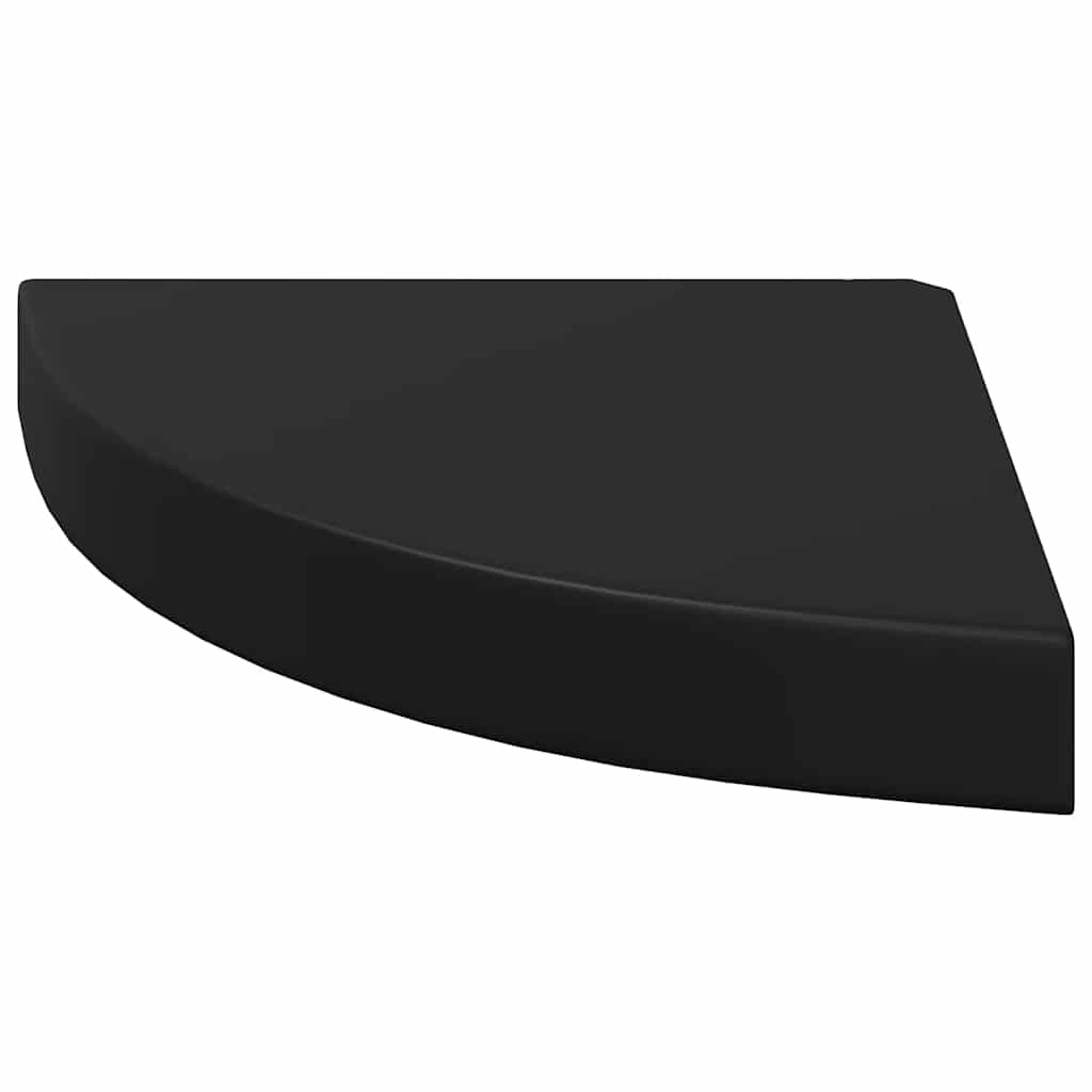 Flytende vegghyller 2 stk svart 25x25x3,8 cm MDF