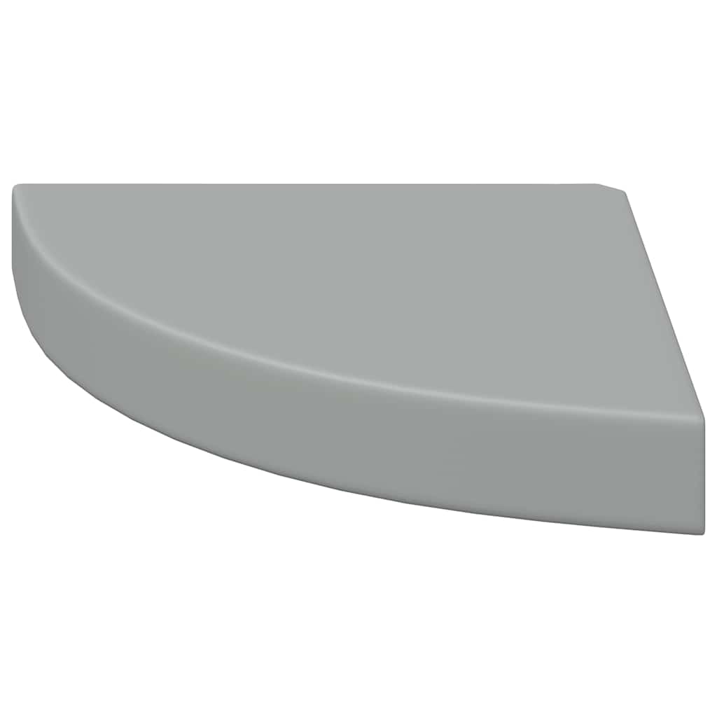 Flytende vegghyller 2 stk grå 25x25x3,8 cm MDF