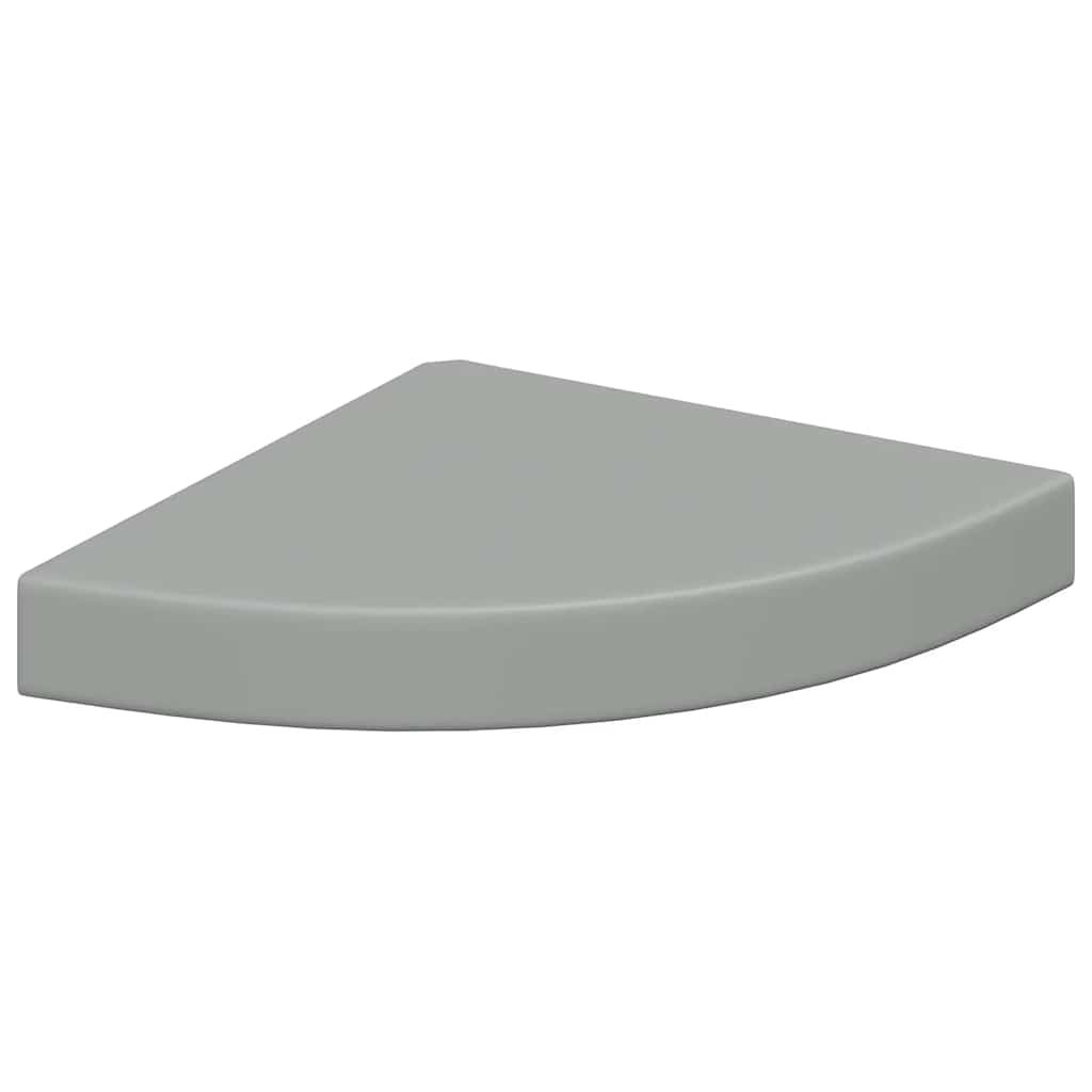 Flytende vegghyller 4 stk grå 25x25x3,8 cm MDF