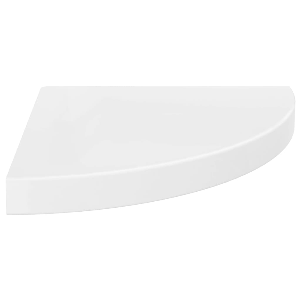 Flytende vegghyller 2 stk høyglans hvit 35x35x3,8 cm MDF