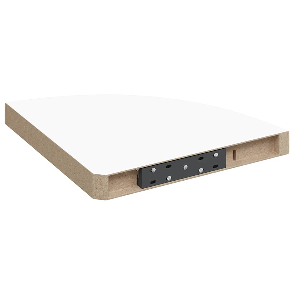 Flytende vegghyller 4 stk hvit 35x35x3,8 cm MDF