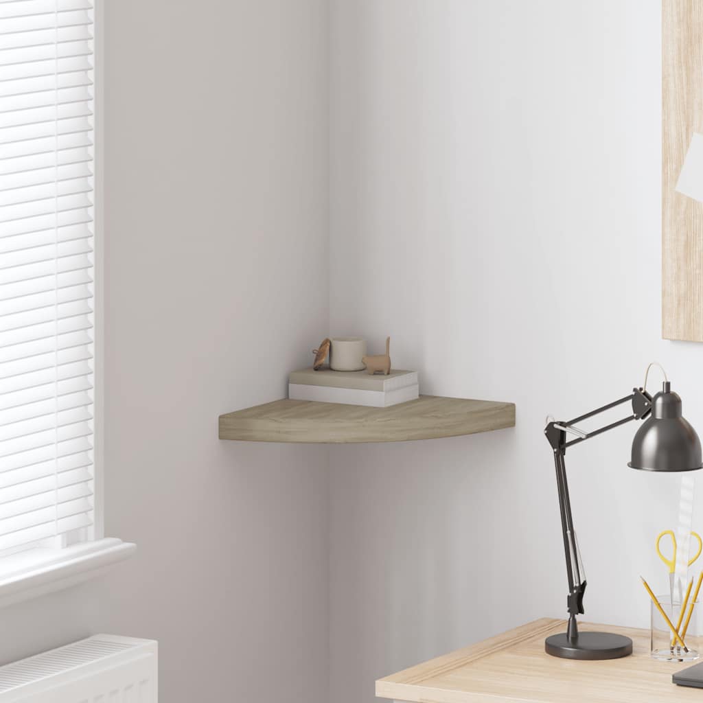 Flytende vegghylle eik 35x35x3,8 cm MDF