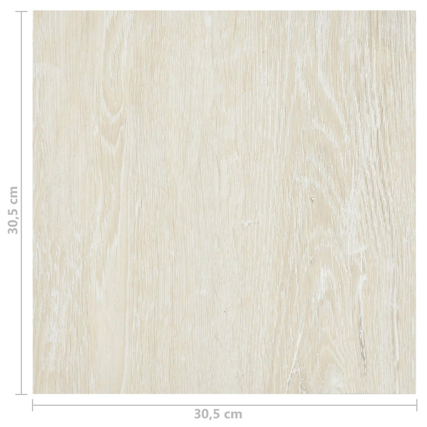 Gulvplanker 5,11 m² 55 pcs PVC Kremhvit