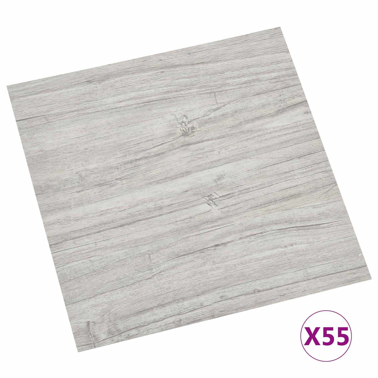 Gulvplanker 5,11 m² 55 pcs PVC Grå og tre
