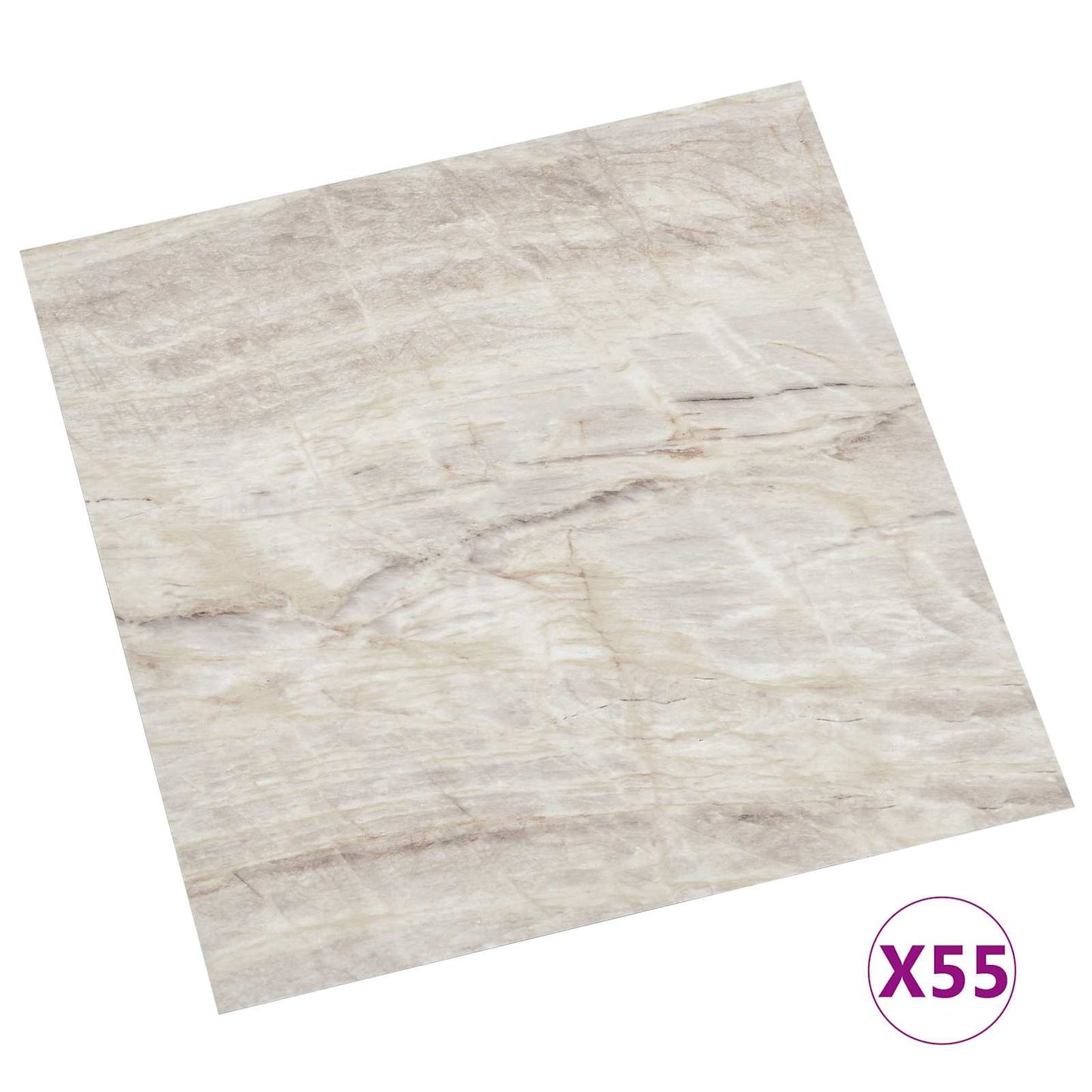Gulvplanker 5,11 m² 55 pcs PVC Brun og Beige