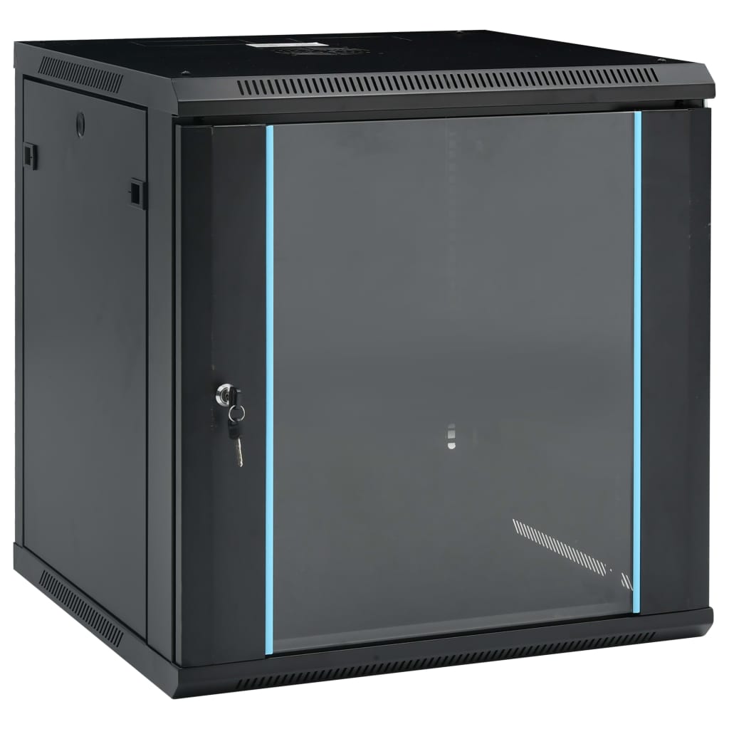 Nettverksskap 12U veggmontert 19" IP20 600x600x640 mm