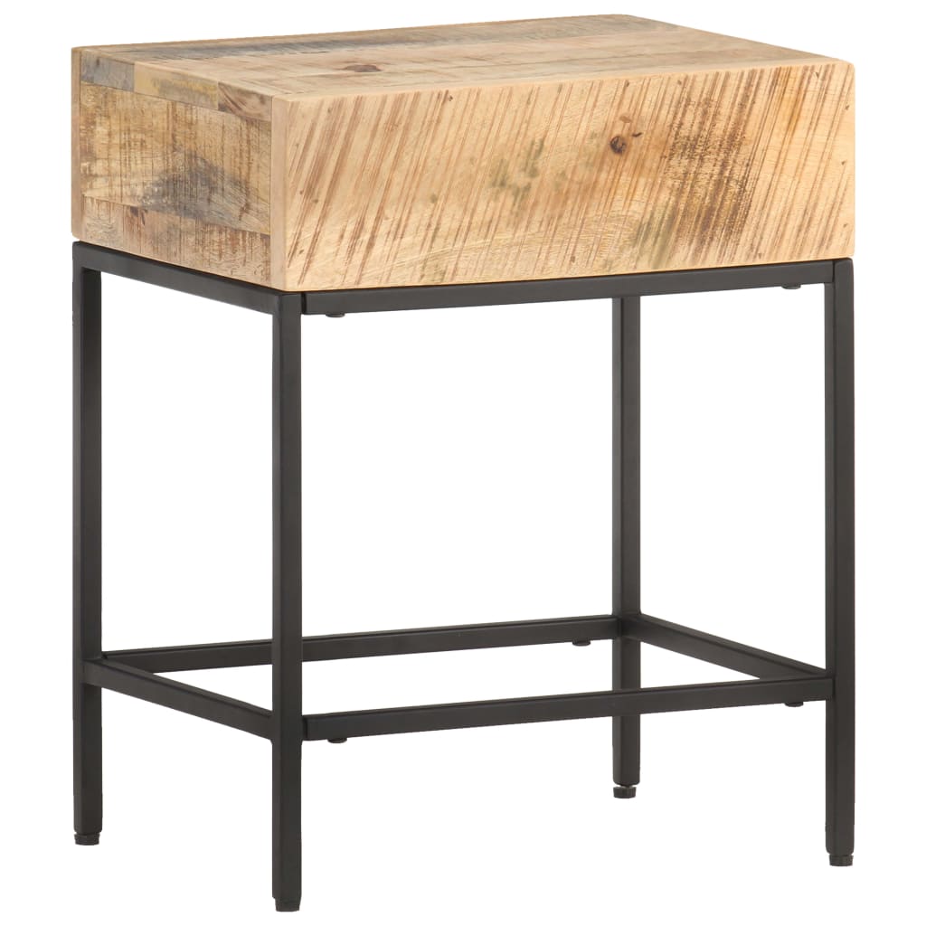 Sidebord 40x30x50 cm grovt heltre mango