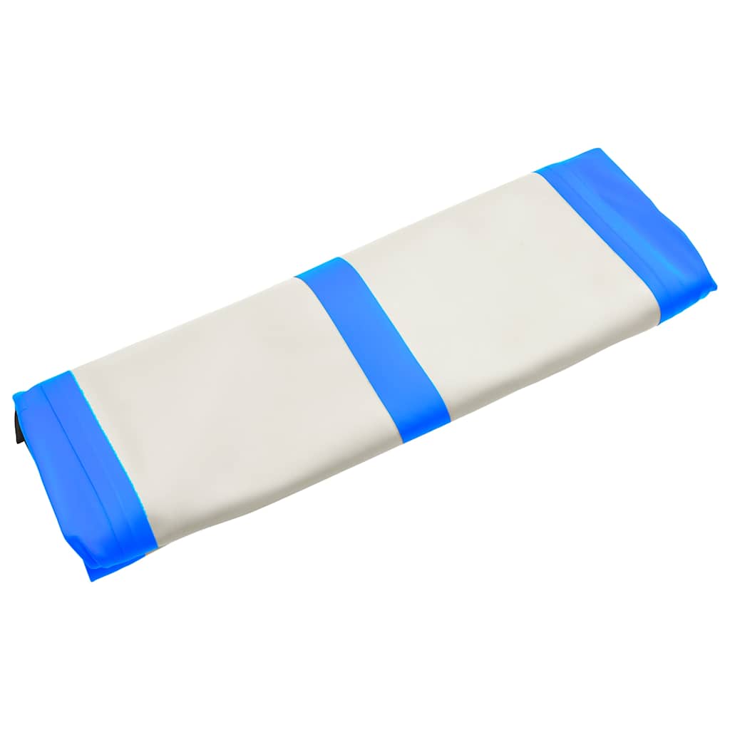 Oppblåsbar gymnastikkmatte med pumpe 700x100x15 cm PVC blå