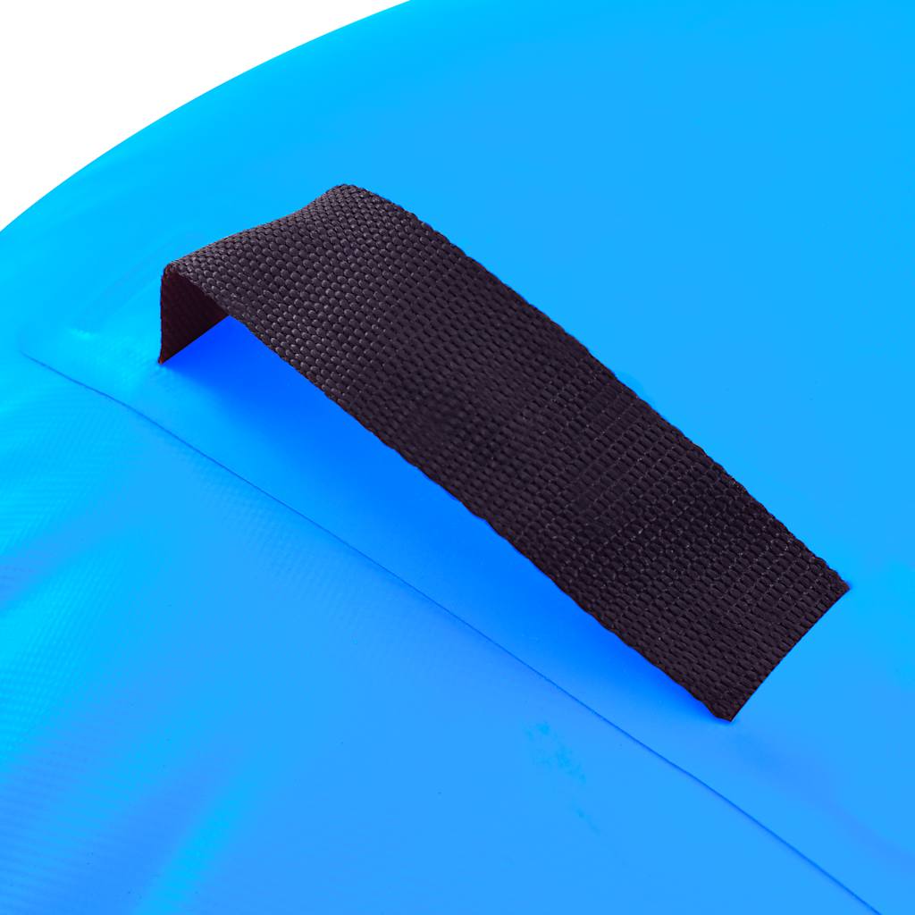 Oppblåsbar gymnastikkrull med pumpe 100x60 cm PVC blå