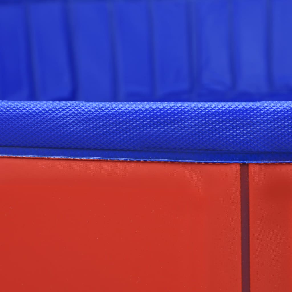 Sammenleggbart hundebasseng rød 200x30 cm PVC