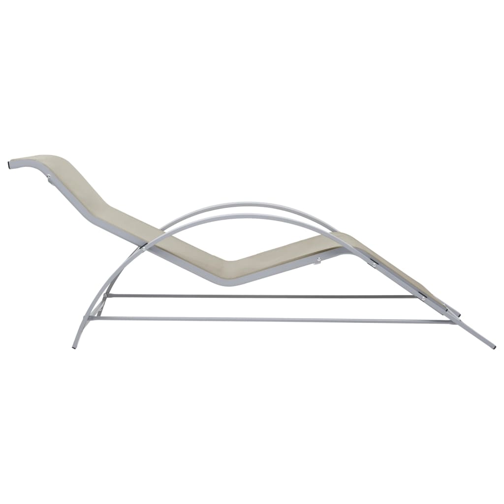 Solsenger 2 stk med bord aluminium kremhvit