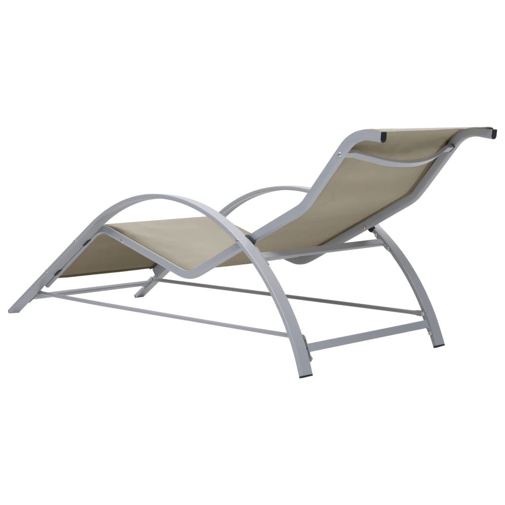 Solsenger 2 stk med bord aluminium kremhvit