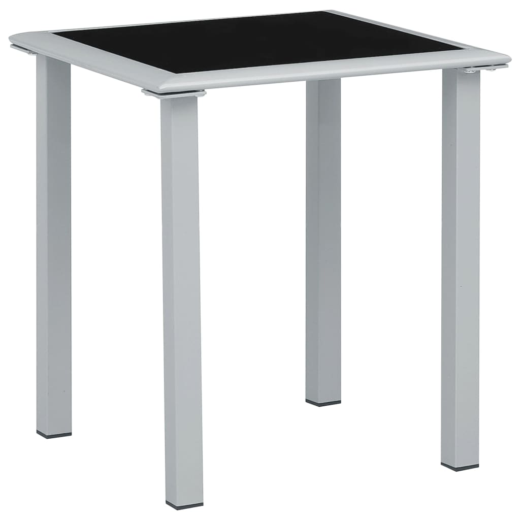 Solsenger 2 stk med bord aluminium kremhvit