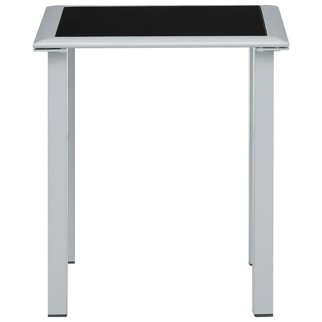 Solsenger 2 stk med bord aluminium kremhvit
