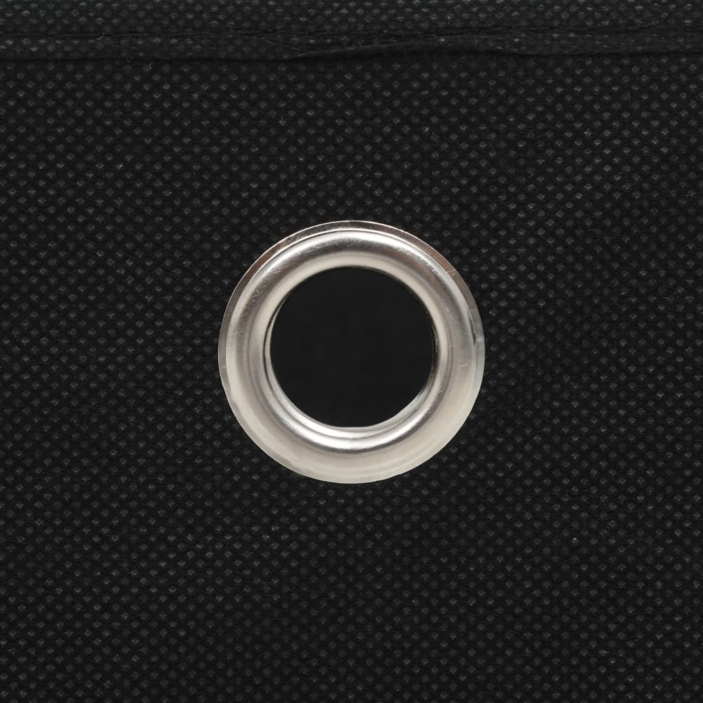 Oppbevaringsbokser 4 stk uvevd stoff 28x28x28 cm svart