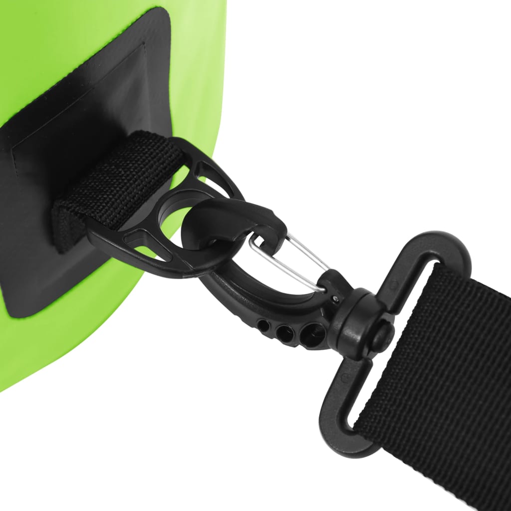 Tørrsekk med glidelås grønn 20 L PVC