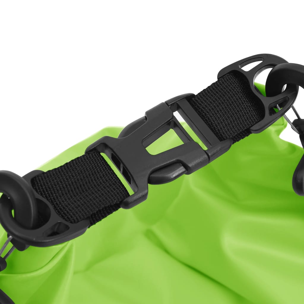 Tørrsekk med glidelås grønn 20 L PVC