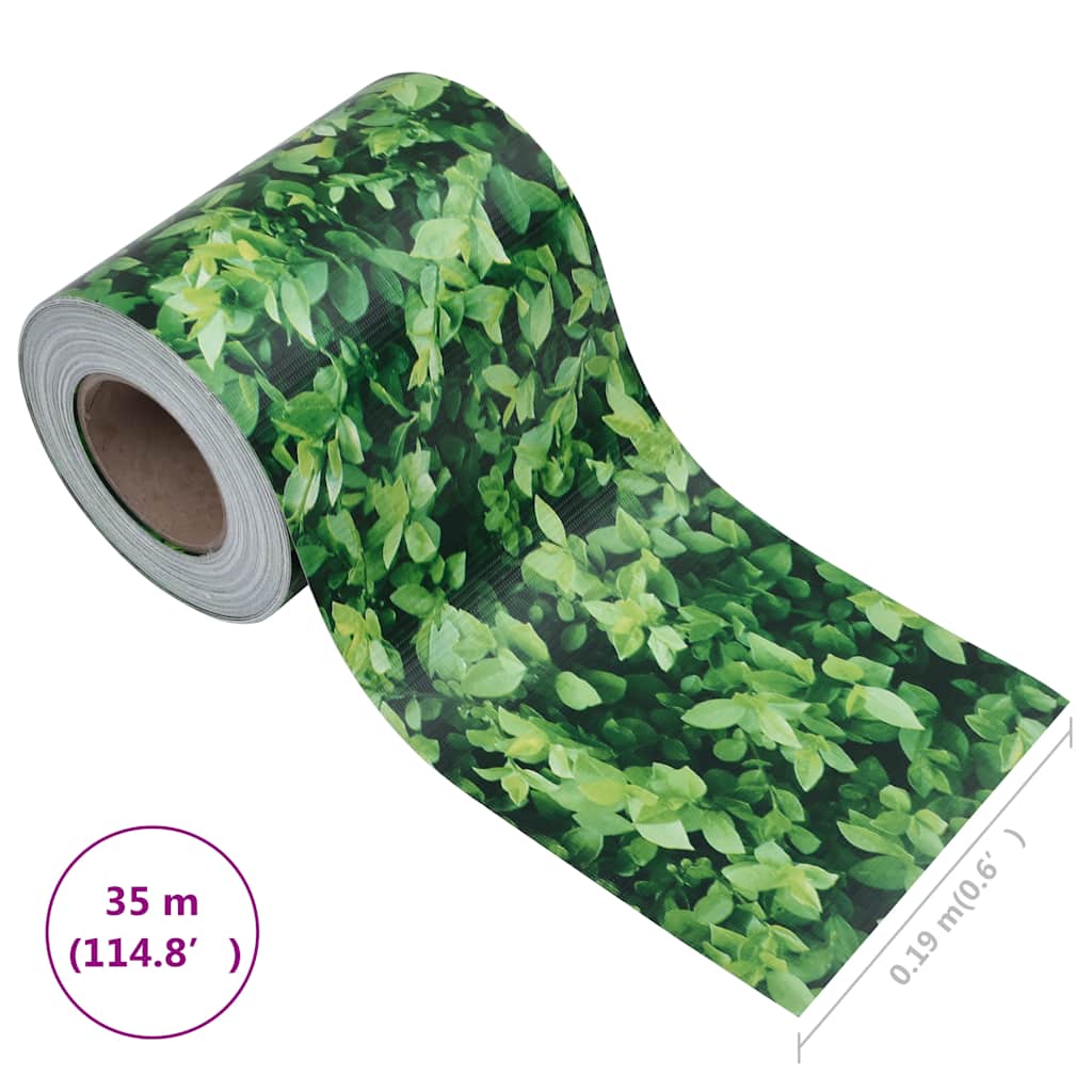 Hageskjerm PVC 35x0,19 m grønn