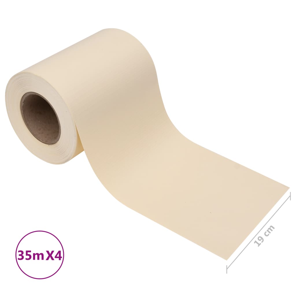 Hageskjerm 4 stk PVC 35x0,19 m kremhvit
