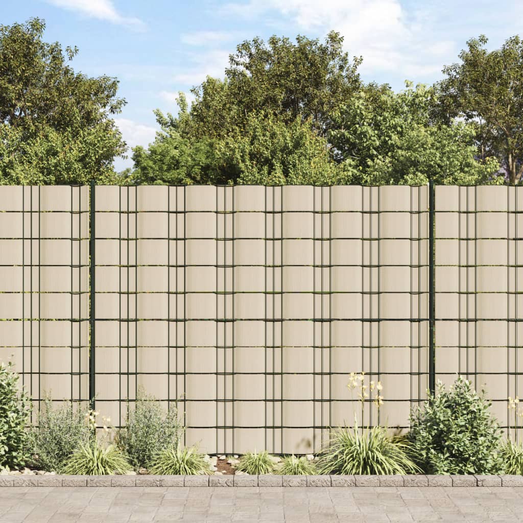 Hageskjerm 4 stk PVC 35x0,19 m kremhvit