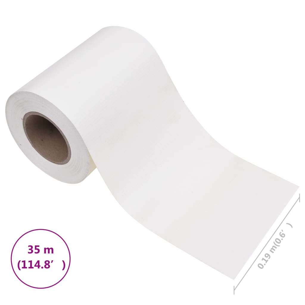 Hageskjerm PVC 35x0,19 m hvit