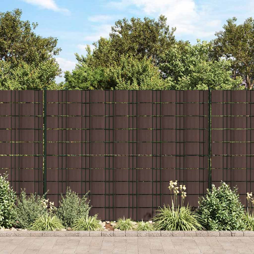 Hageskjerm 4 stk PVC 35x0,19 m brun