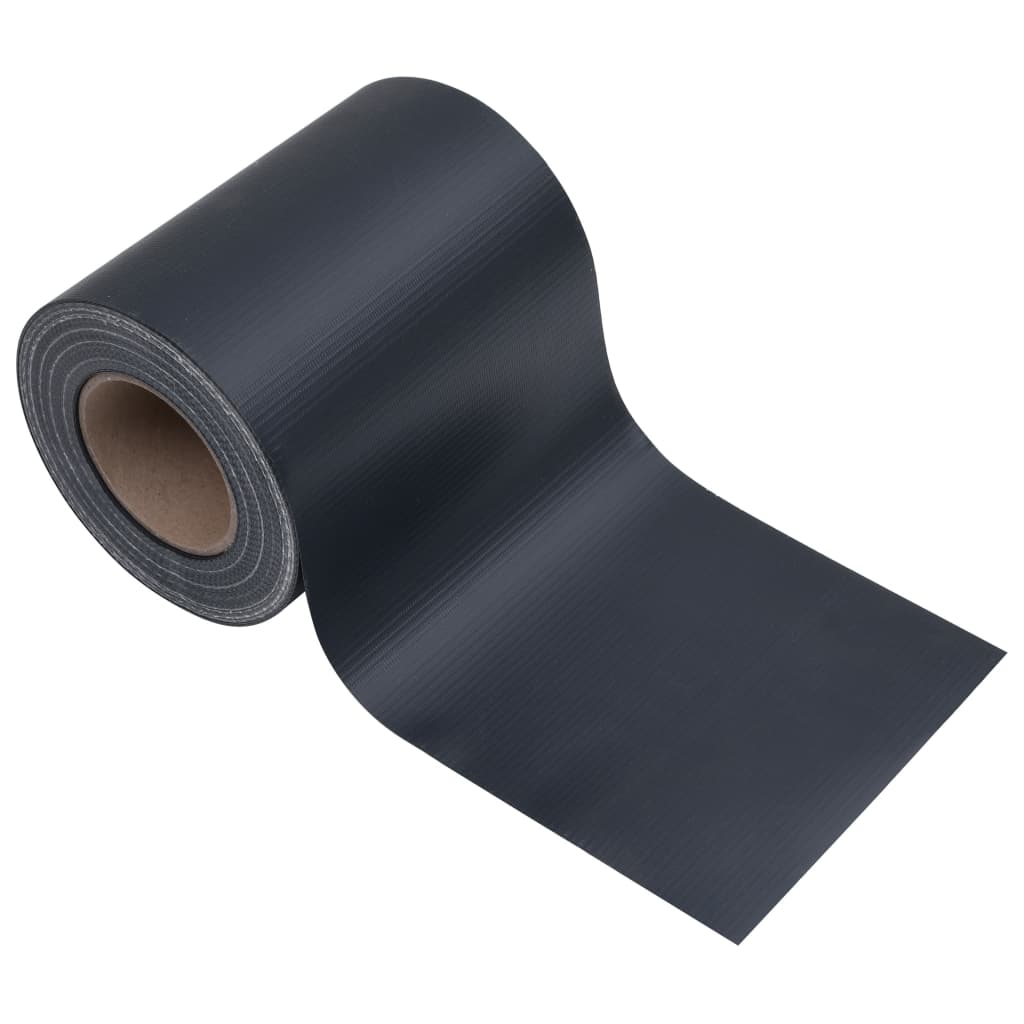 Hageskjerm 4 stk PVC 35x0,19 m matt mørkegrå