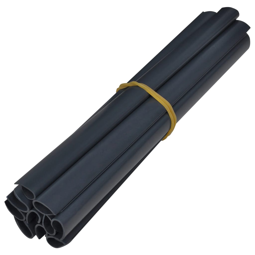 Hageskjerm 4 stk PVC 35x0,19 m matt mørkegrå