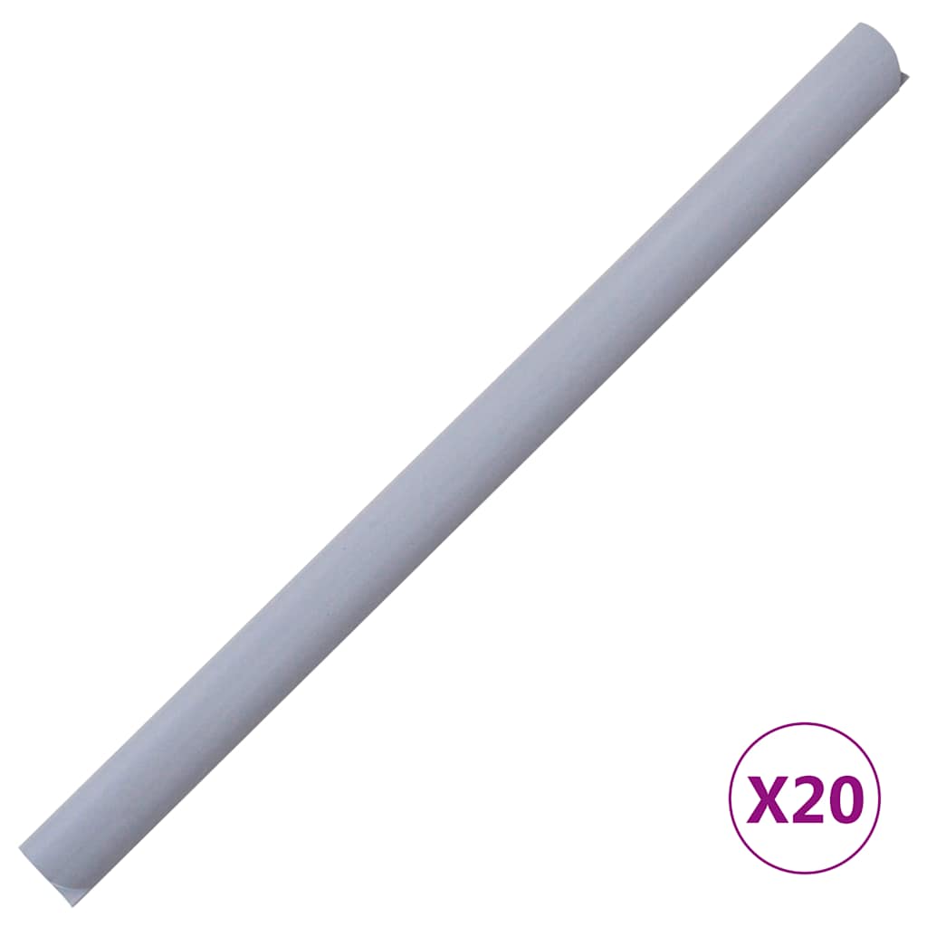 Hageskjerm PVC 35x0,19 m matt lysegrå
