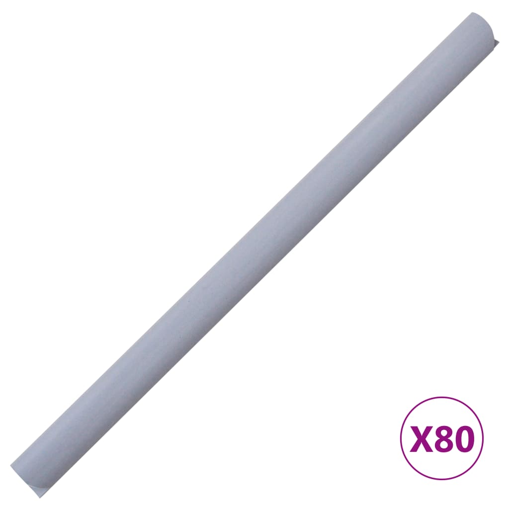 Hageskjerm 4 stk PVC 35x0,19 m matt lysegrå