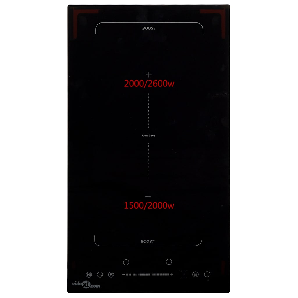 Induksjonstopp med 2 plater Flexizone berøringskontroll 3500W