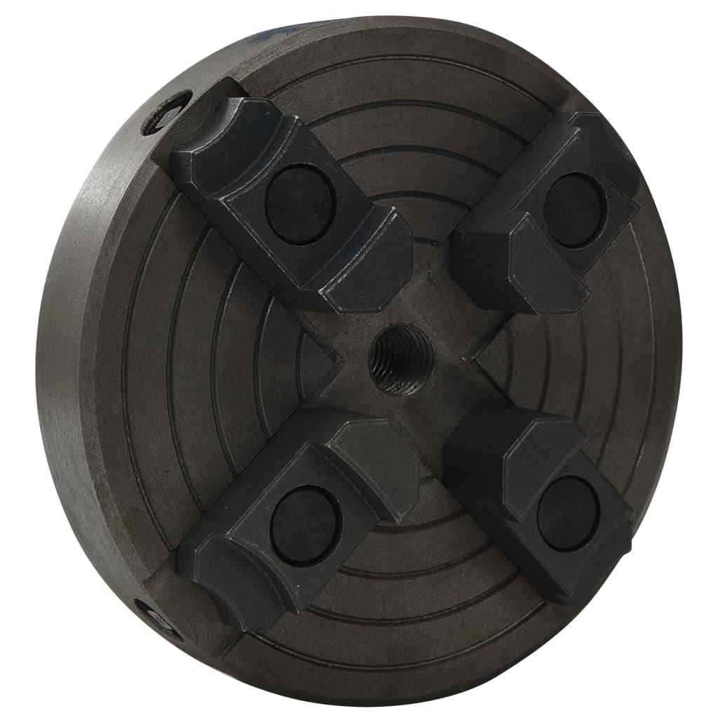 Chuck til tredreiebenk 4 bakker M18 gjenge svart 150x63 mm