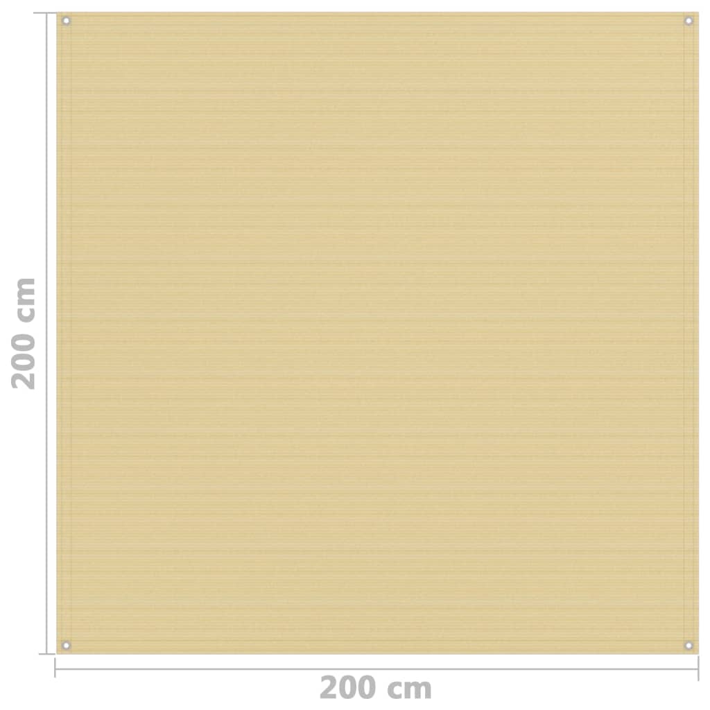 Teltteppe 200x200 cm beige