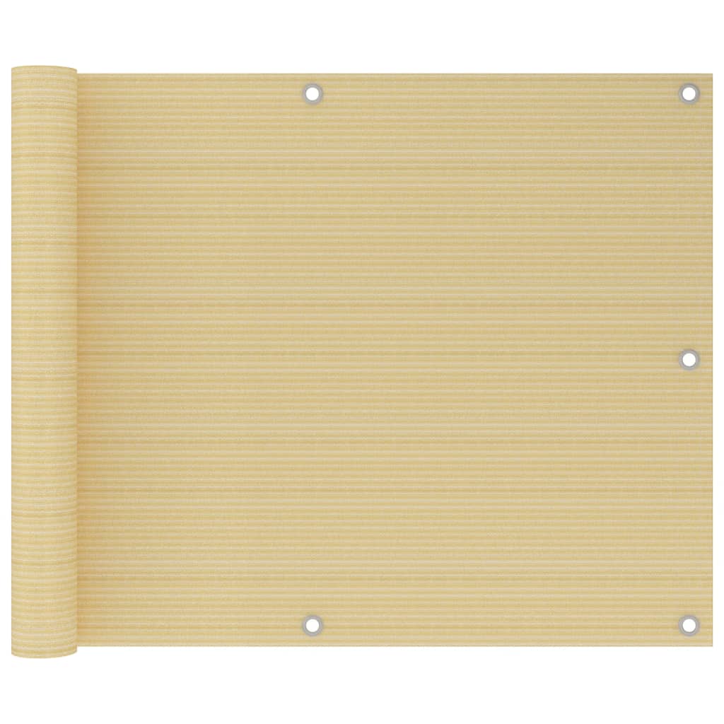Balkongskjerm beige 75x300 cm HDPE