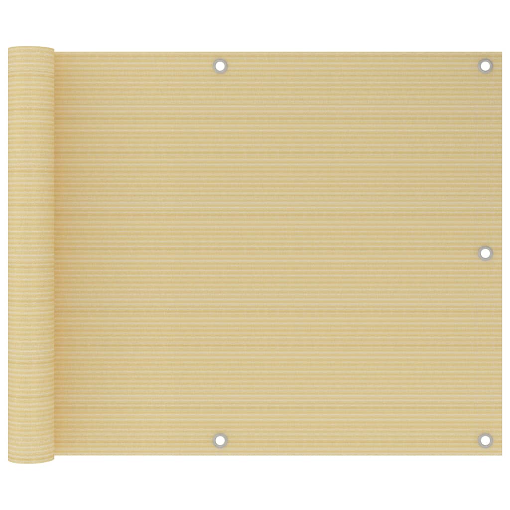 Balkongskjerm beige 75x400 cm HDPE