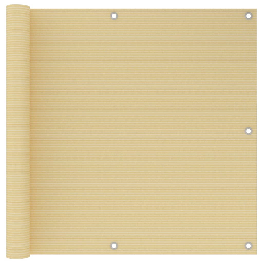 Balkongskjerm beige 90x300 cm HDPE