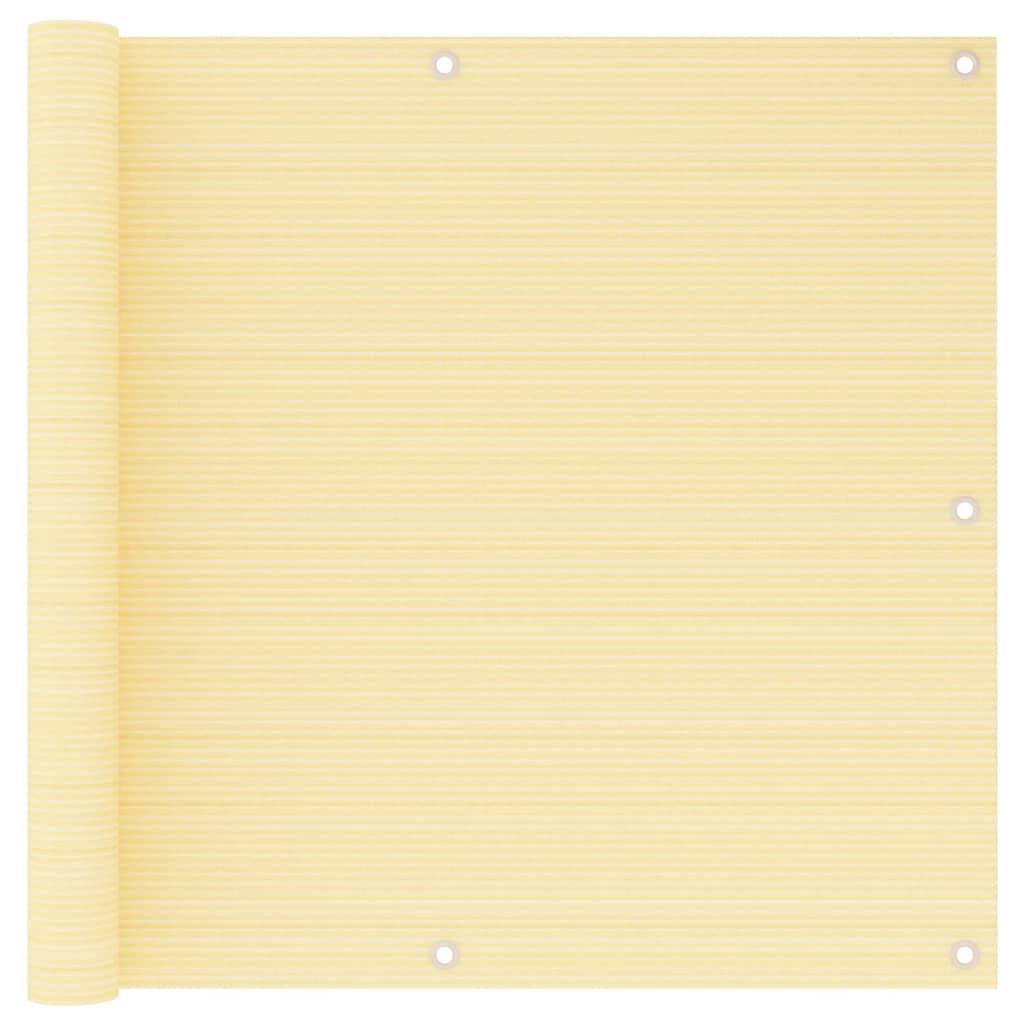 Balkongskjerm beige 90x500 cm HDPE